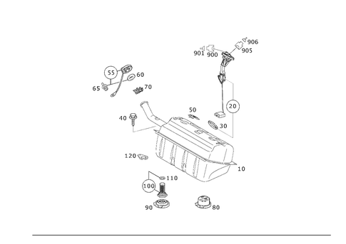 Fuel Tank with Detachable Parts for 2007 Mercedes-Benz SL600 #0