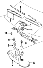 8522124090 - Body: Wiper Arm for Lexus: SC300, SC400 Image