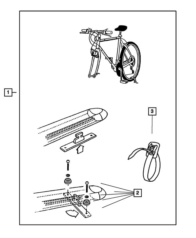 « 82211765 – Mopar Accessories - Component Parts : Carrier, Bike pour Mopar Image »