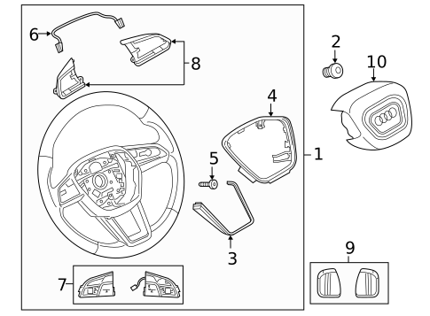 Steering Wheel & Trim for 2021 Audi A6 allroad #0