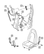 5GZ051DVAF - : Front Outer Seat Belt, Left for Mopar Image