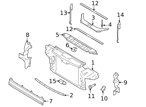 Radiator Support for 2013 Audi Q7 #0