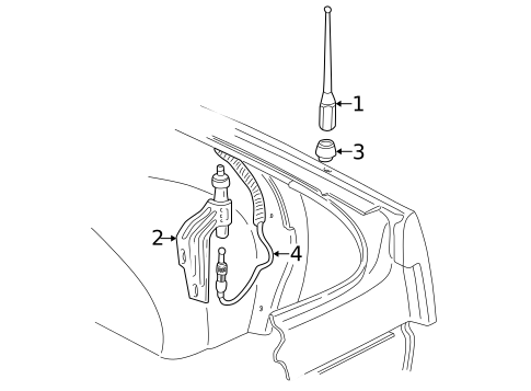 Antenna & Radio for 2002 Pontiac Grand Am #0