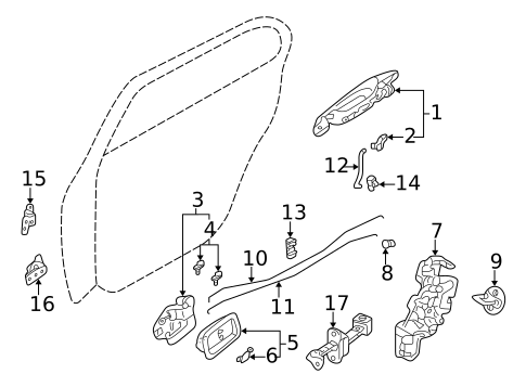 Lock & Hardware for 2007 Mitsubishi Lancer #1