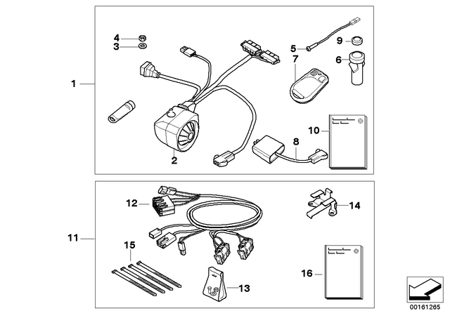 61127686894 - : Wiring Harness, Anti-Theft Alarm System for BMW-Motorrad Image