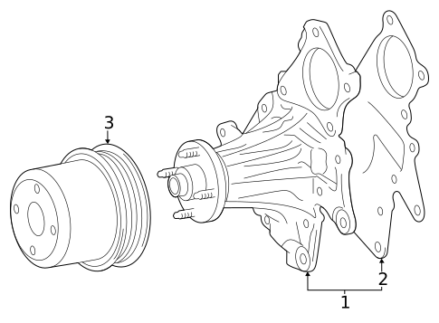 Water Pump for 2025 Lexus LX700h #1