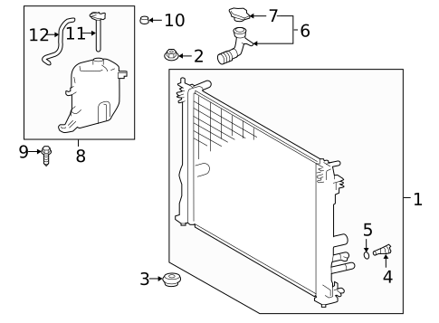 Radiator & Components for 2025 Lexus ES300h #0