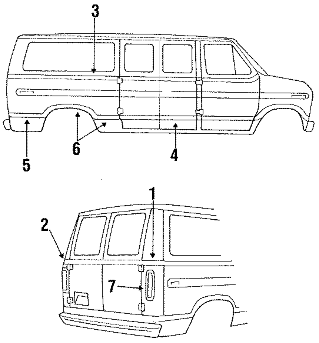 D6UZ1129141A - Body: Door Weather-strip for Ford: E-150 Econoline, E-150 Econoline Club Wagon, E-250 Econoline, E-250 Econoline Club Wagon, E-350 Econoline, E-350 Econoline Club Wagon Image