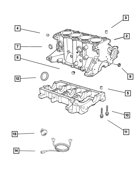 Cylinder Block for 2001 Chrysler PT Cruiser #0