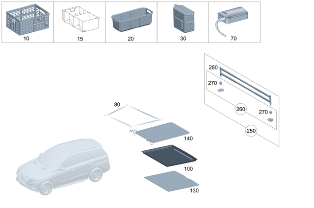 211846006264 - Load Compartment/Trunk Equipment: Frame for Mercedes-Benz Image