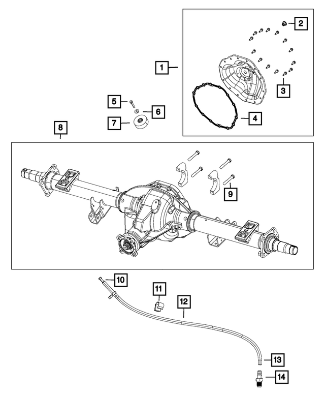 68158406AA - : Rear Axle Housing for Mopar Image