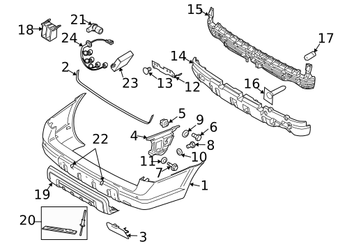 Bumper & Components - Rear for 2005 Volvo V70 #0