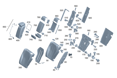 Folding Rear Backrest for 2023 Mercedes-Benz EQE 500 SUV #0
