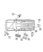 1DD681D1AA - : Courtesy Lamp, Right, Roof Rail for Jeep: Commander Image
