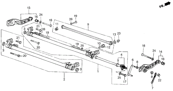 Rear Axle Beam for 1985 Honda Civic #0