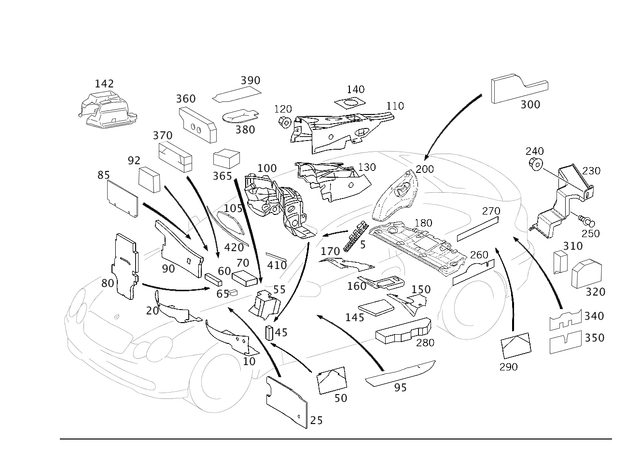 2036825830 - Panelling: Damping for Mercedes-Benz Image image