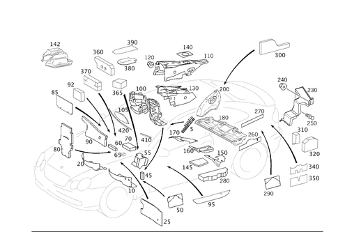 Insulation in Passenger Compartment for 2001 Mercedes-Benz C320 #0