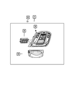 6PQ731X7AK - Interior Trim: Overhead Console for Jeep: Grand Cherokee, Grand Cherokee L Image