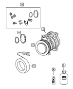 5264454 - Air Conditioners and Heaters: A/c Clutch Snap Ring Kit for Mopar Image