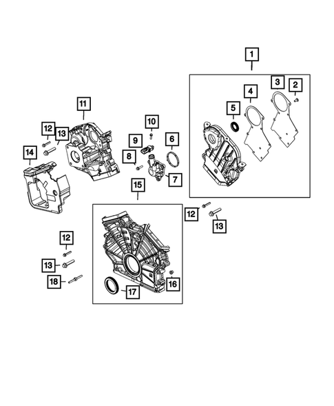 Timing Belt/Chain and Cover and Balance Shaft for 2022 Jeep Gladiator #0