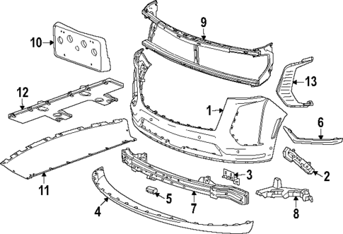 Bumper & Components - Front for 2025 Cadillac Escalade #0