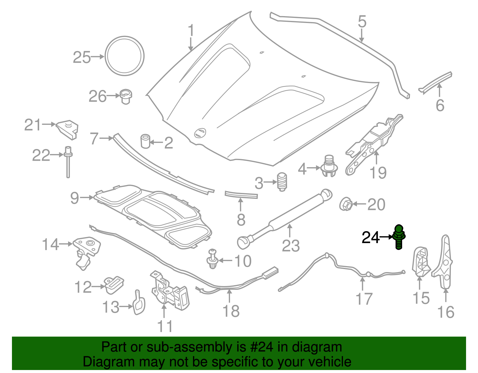 Lift Cylinder Ball Stud - BMW (7147148574)