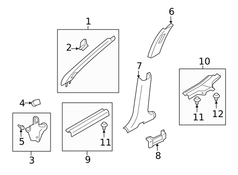 Interior Trim - Pillars for 2025 Mitsubishi Outlander #10