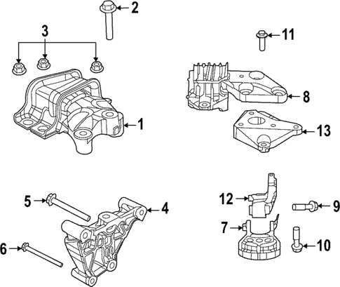 Engine & Trans Mounting for 2022 Ram ProMaster 3500 #0