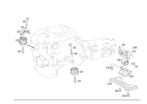 Engine Suspension for 2008 Mercedes-Benz SLK280 #0