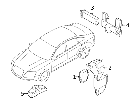 Tire Pressure Monitor Components for 2007 Audi A4 Quattro #0