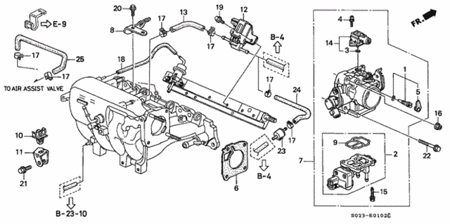 Throttle Body (VTEC) (AT) for 1997 Honda Civic #0