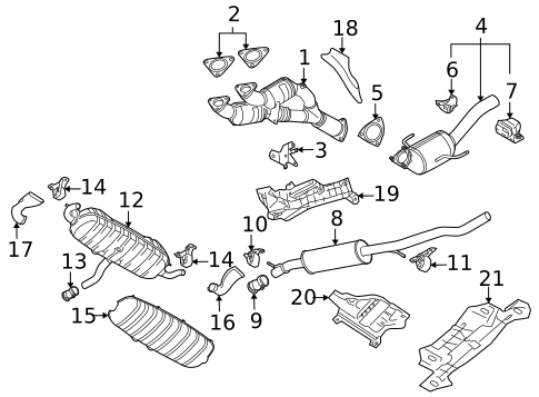 Exhaust Components for 2005 Volkswagen Touareg #0