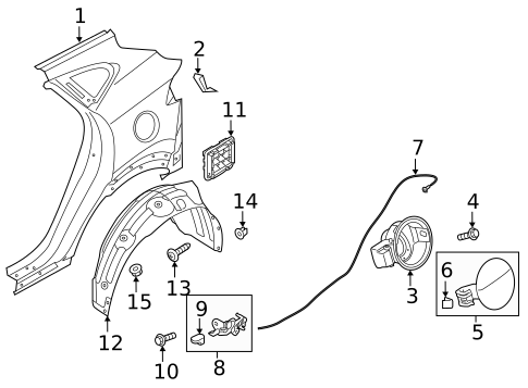 Fuel Door for 2016 Hyundai Tucson #0
