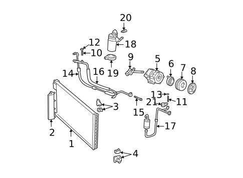 A/C Flow Restrictors for 2004 Ford Mustang #0