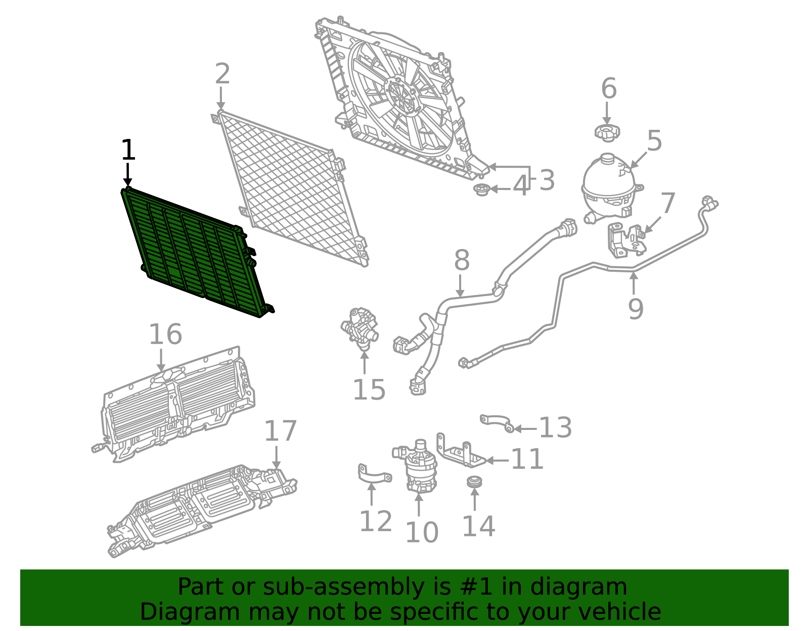 2022-2024 GMC Hummer EV Pickup Radiator Assembly 85162279 GM ...