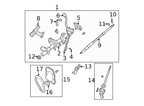 Steering Column Assembly for 2002 Toyota Tacoma #1