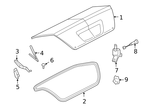 Trunk for 2009 Ford Taurus #0