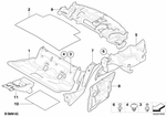 51487153603 - Vehicle Trim: Sound Insulation Floor Rear for BMW: 328i, 328xi, 335i, 335is, 335xi, M3 Image image