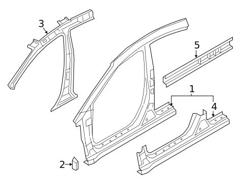 Hinge Pillar for 2020 Hyundai Elantra #1