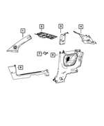 5LD19JXWAA - Interior Trim: A Pillar Molding, Left for Mopar Image