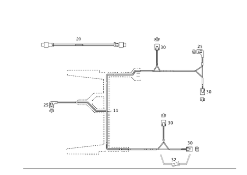 Fiber Optical Cable Wiring Harness (D2B and Most) for 2003 Mercedes-Benz S55 AMG #0