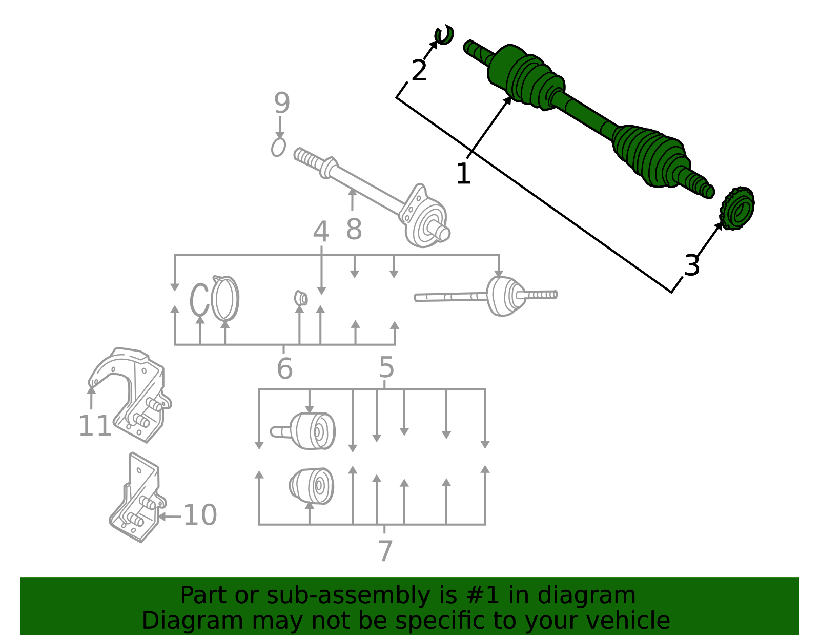 ZZCA-25-700A - 2008-2009 Mazda Tribute - Cv Intermediate Shaft