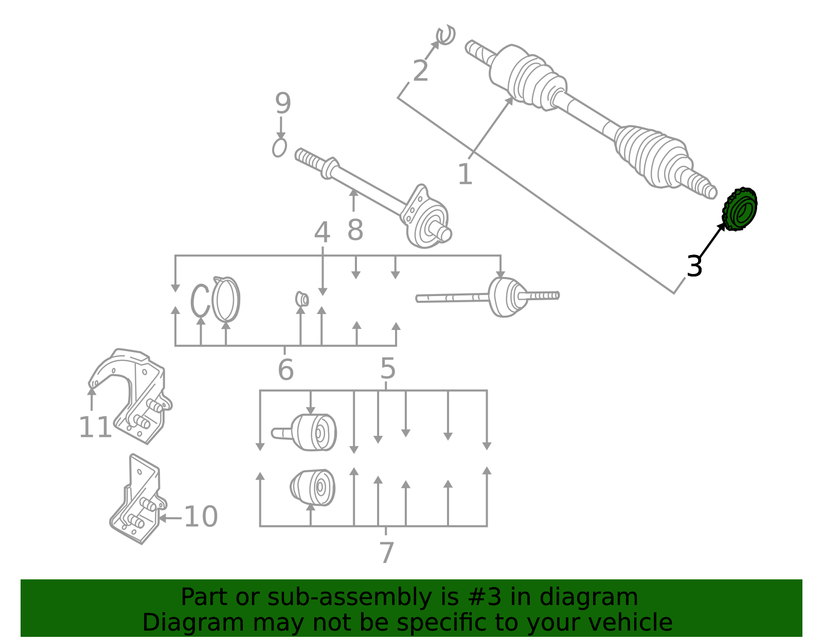 ZZC0-33-471A | 2008-2011 Mazda Tribute ABS Wheel Speed Sensor Tone