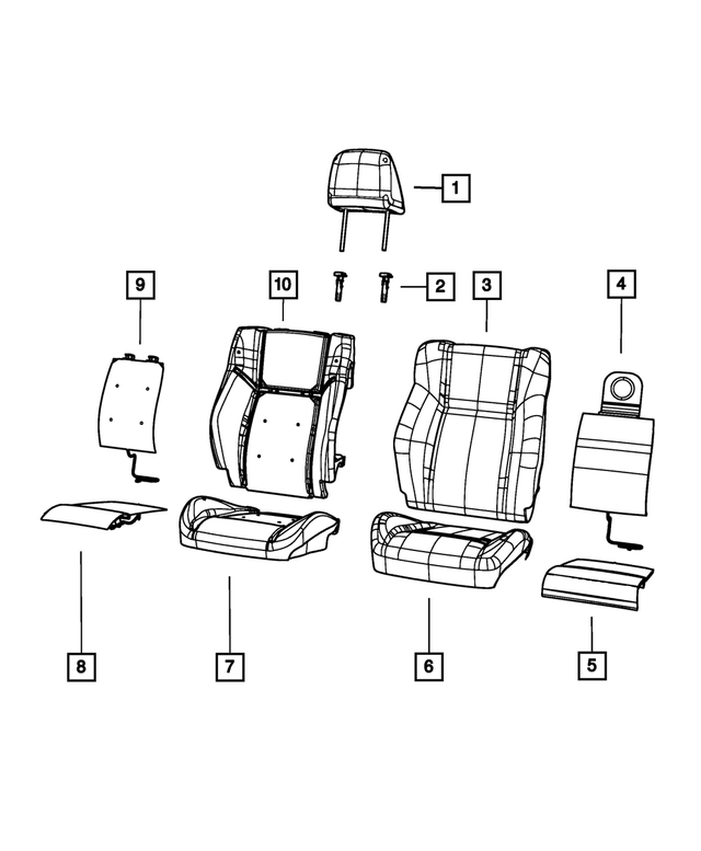 1UV38DW1AA - : Headrest Sleeve, Locking for Mopar Image