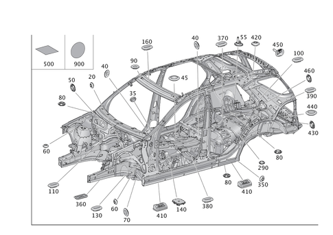 Expansion Plugs, Grommets for 2018 Mercedes-Benz GLS450 #0