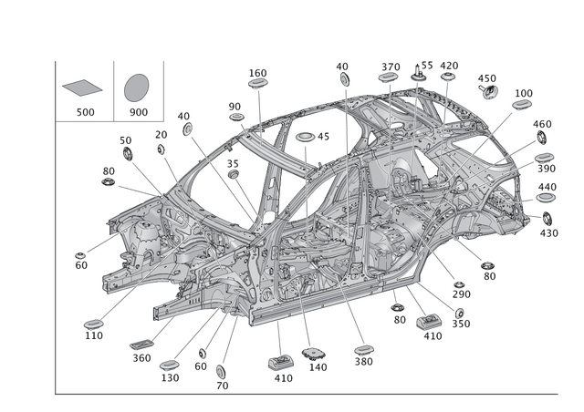 998299064 - Body-in-White: Grommet for Mercedes-Benz: CLS450, CLS53 AMG, E300, E350, E43 AMG, GL320, GL350, GL450, GL550, GL63 AMG, GLC300, GLC43 AMG, GLC63 AMG, GLC63 AMG S, GLE300d, GLE350, GLE400, GLE43 AMG, GLE450, GLE450 AMG, GLE450e, GLE53 AMG, GLE550e, GLE580, GLE63 AMG, GLE63 AMG S, GLK250, GLK350, GLS350d, GLS450, GLS550, GLS580, GLS63 AMG, Maybach GLS600, ML250, ML320, ML350, ML400, ML450, ML500, ML550, ML63 AMG Image image