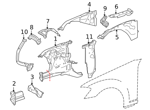 Structural Components & Rails for 2013 Mercedes-Benz S350 #0