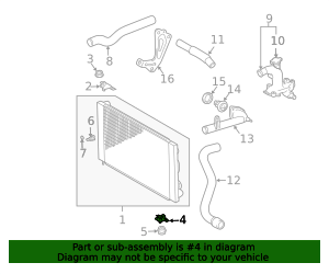 16506-0A030 - Radiator Mount Bracket 2004-2005 Toyota Sienna | Longo ...