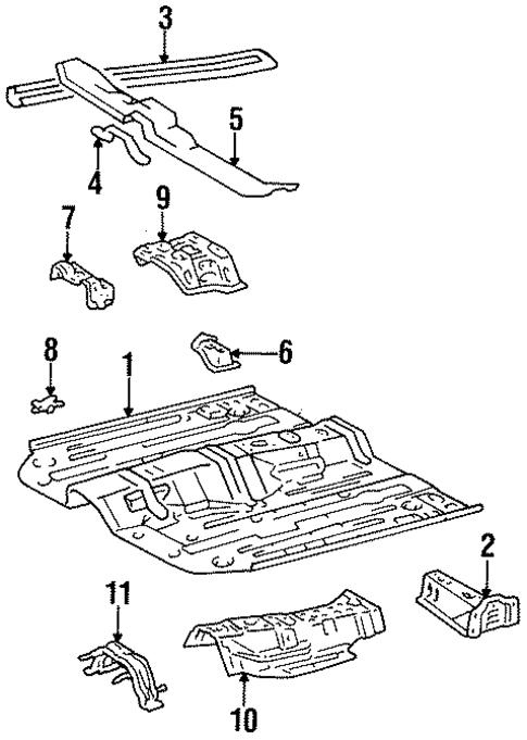 Floor & Rails for 1998 Toyota Tercel #0