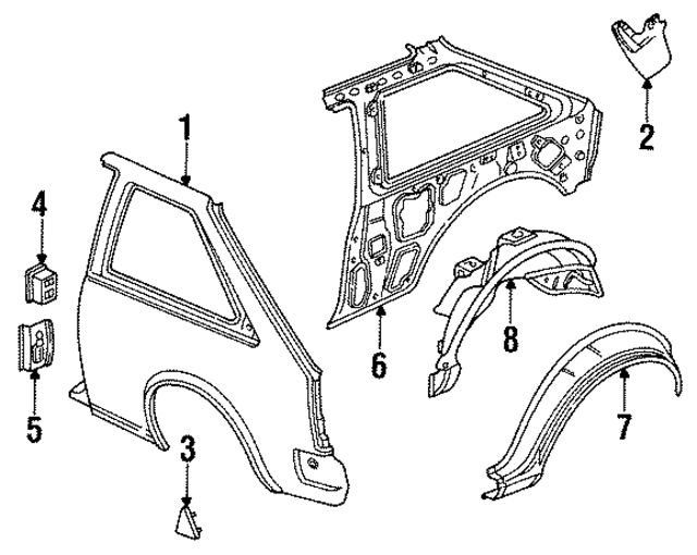 7881001M10 - : Mud Guard for Nissan Image
